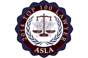 2014 Top 100 Lawyer / ASLA - Badge